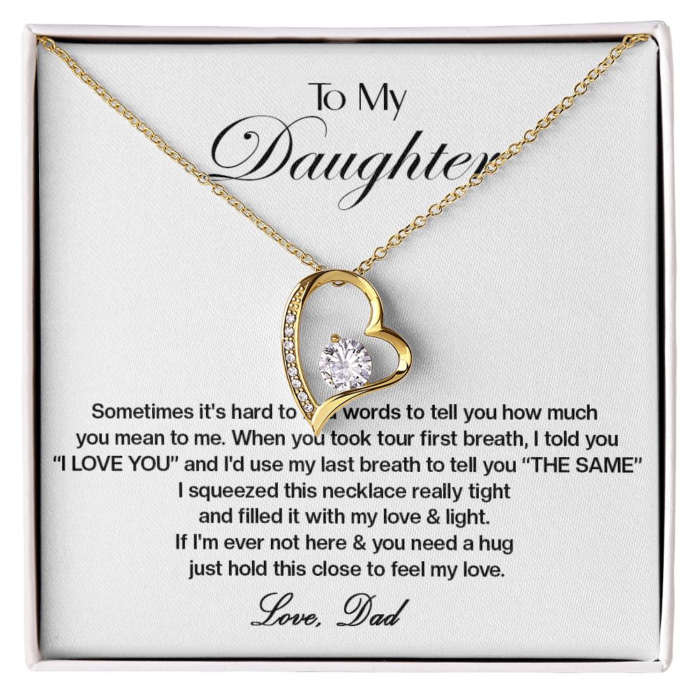 453C To My Daughter Necklace,Xmas Gift For Daughter From Dad,Daughter Father Necklace