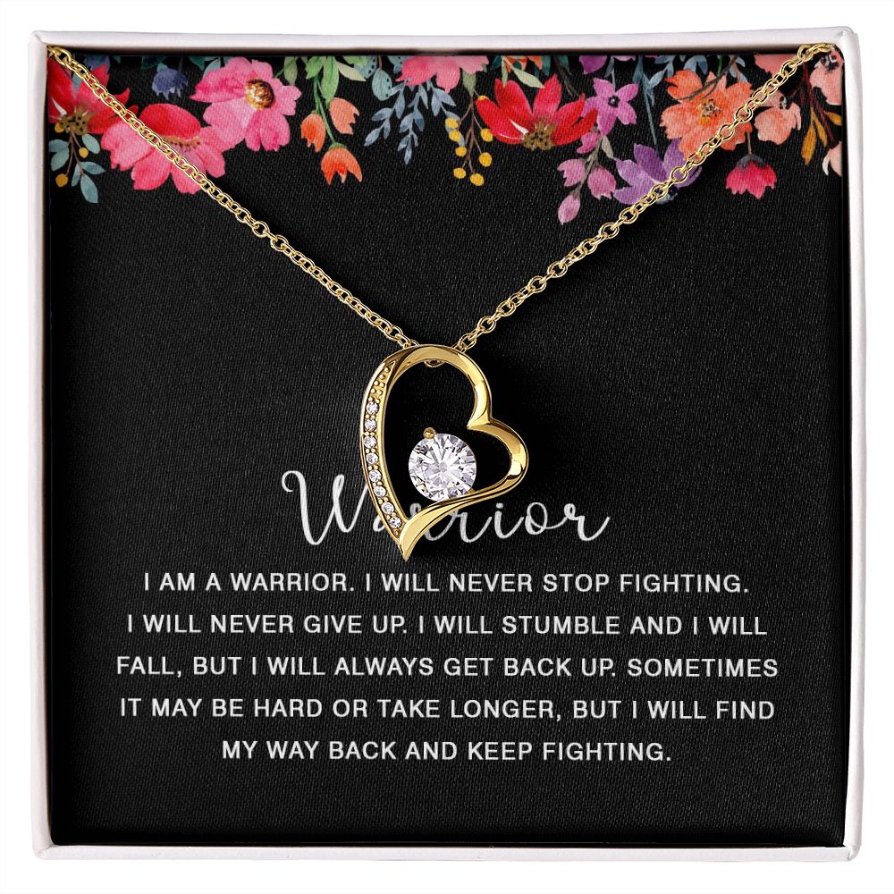 422C Warrior Necklace, I am Warrior, I Will Never Stop Fighting, Gift Birthday