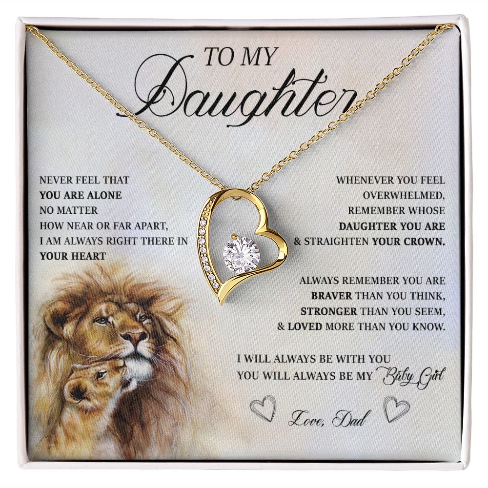 583C Birthday Gifts For Daughter From Dad, Daughter Necklace From Dad, To My Daughter