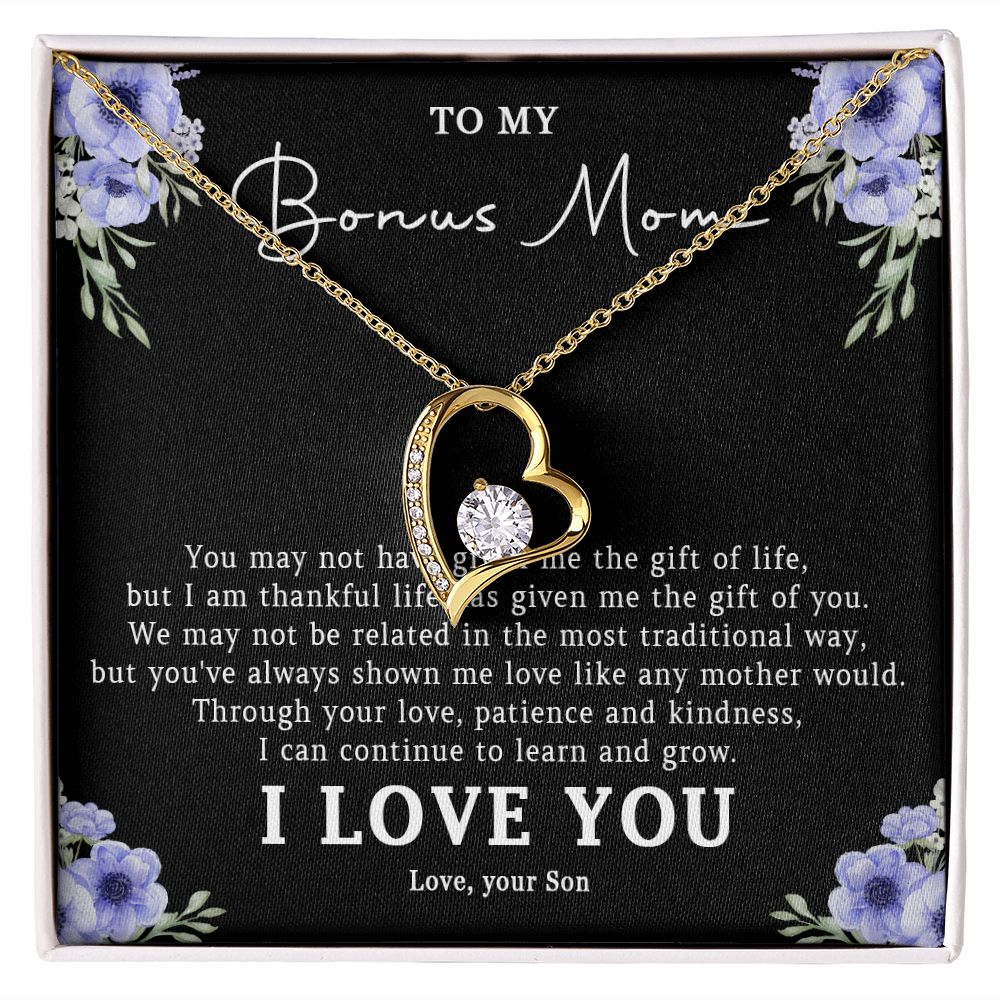 523C Step Mom Gift, Bonus Mom Necklace, Stepmom Necklace, Mom Birthday Gift from Son