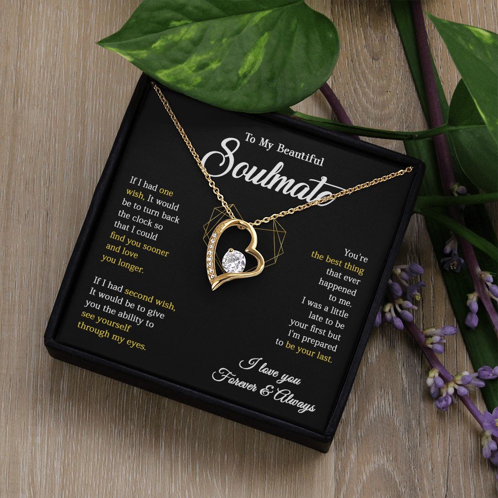 617C To My Soulmate Necklace, Gift For Wife Girlfriend From Husband, Valentines Gift