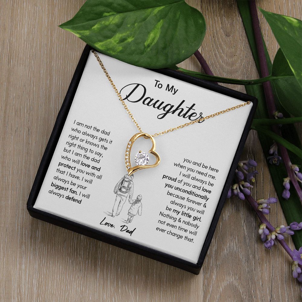 450C To My Daughter Necklace Gift from Dad, Birthday Graduation Christmas Gift