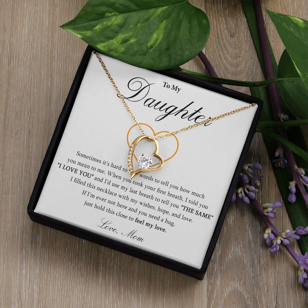 572C To My Daughter Necklace, Daughter Birthday Gift, Love Gift For Daughter From Mom