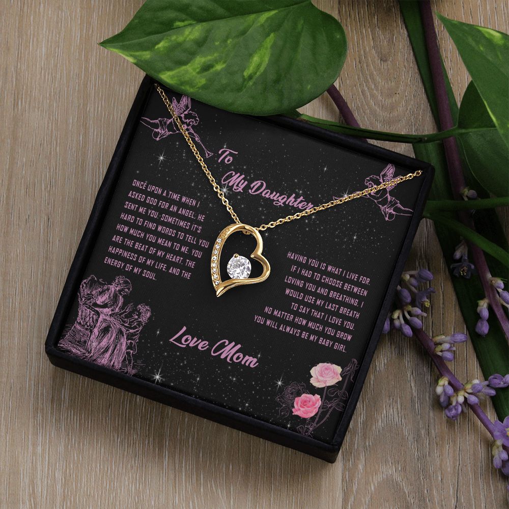 101C To My Daughter Necklace, Gift for Daughter from Mom, Daughter Necklace Gift
