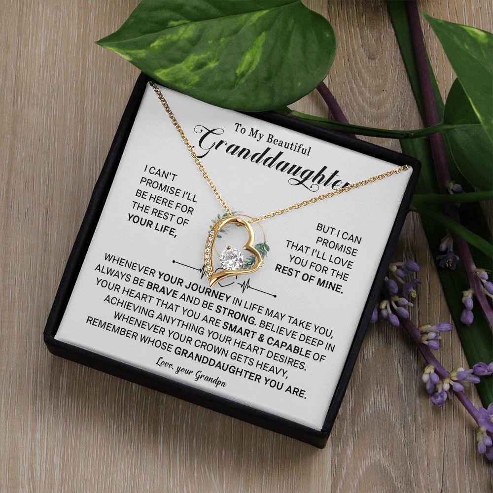 541C To My Granddaughter Necklace, Xmas Birthday Gift For Granddaughter from Grandpa
