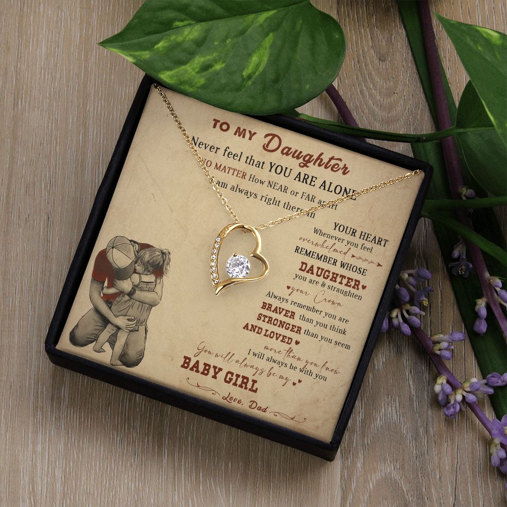 105 Daughter Necklace, To My Daughter Necklace,  Birthday Gift For Daughter From Dad