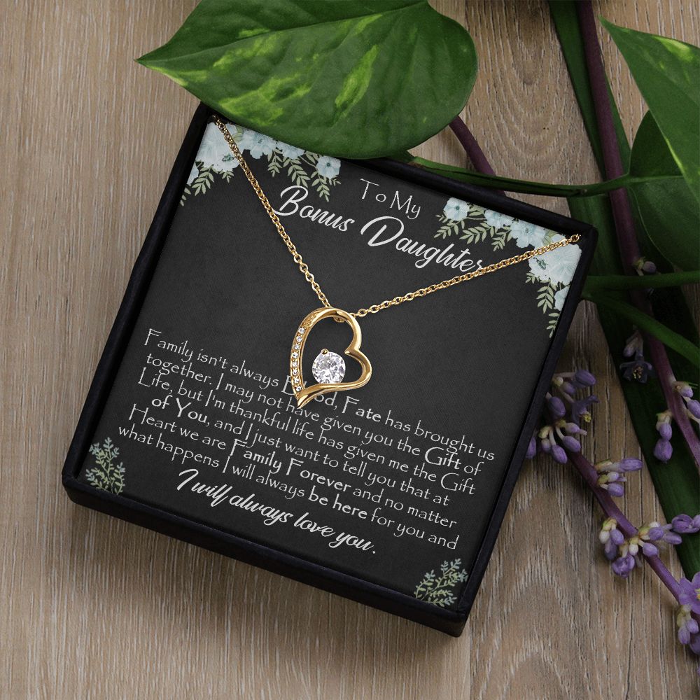 26C To My Bonus Daughter, Gift For Bonus Daughter Necklace, Step Daughter Necklace