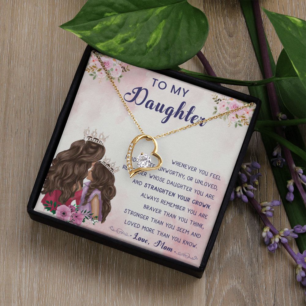 56C To My Daughter Necklace, Gift For Daughter From Mom, Daughter Mother Necklace