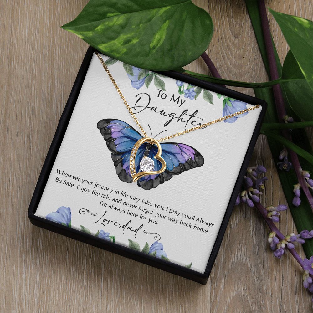 99CTo My Daughter Necklace, Gift For Daughter From Dad, Necklace Gift Birthday