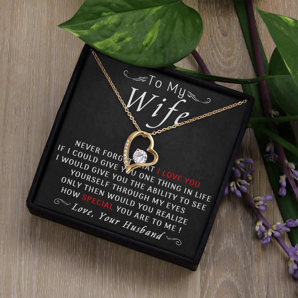 78C To My Wife Necklace, Gift For Wife From Husband, Wife Birthday Gift Necklace