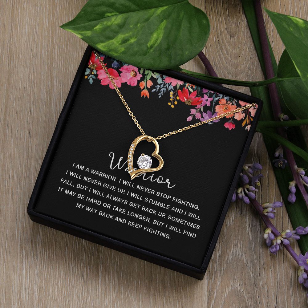 422C Warrior Necklace, I am Warrior, I Will Never Stop Fighting, Gift Birthday