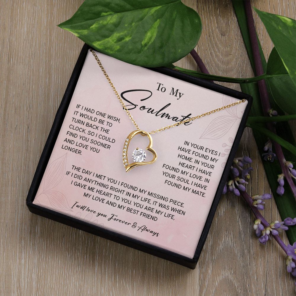464C To My Soulmate/Wife Necklace Gift for Fiancée / Girlfriend Gifts for Her