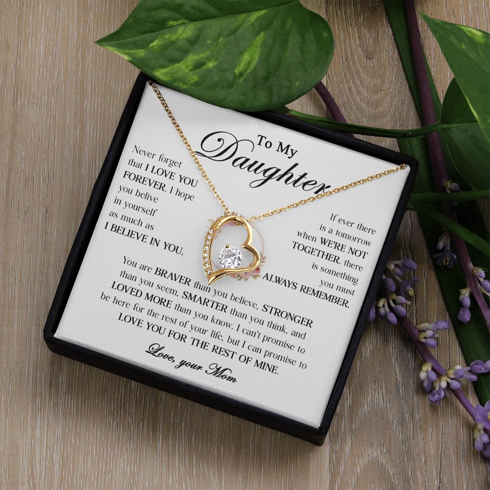 456C To My Daughter Necklace, Gift From Mom For Daughter, Gift Birthday, Christmas