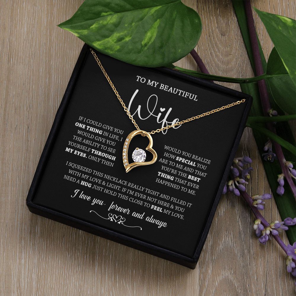437C To My Wife Necklace, Necklace Gifts For Wife From Husband, Birthday Xmas Gift