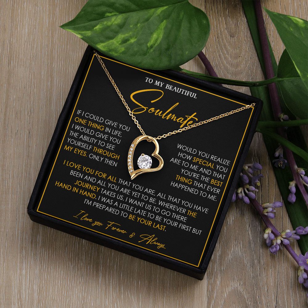 732C To My Soulmate Necklace, Birthday Gift For Wife Girlfriend, Love Valentine Gift