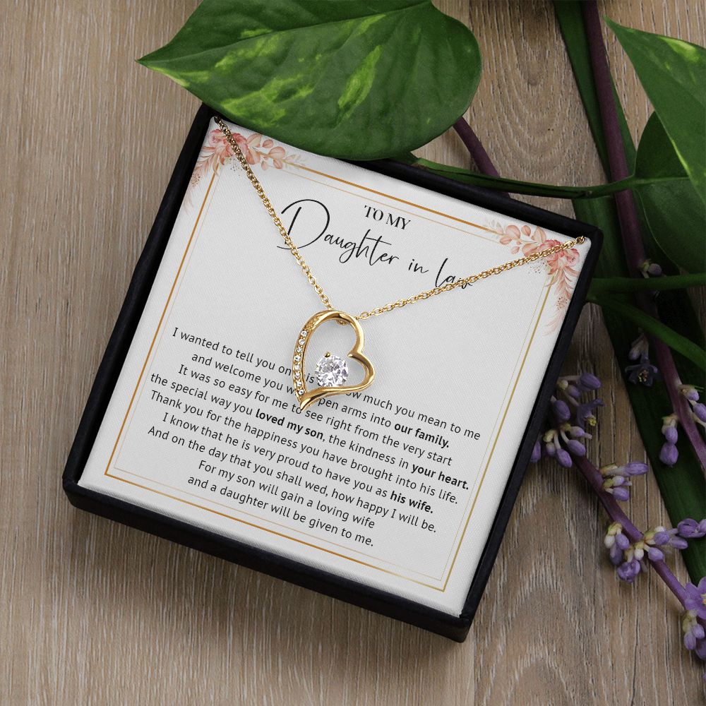 535C Daughter-In-Law Gift Necklace, Wedding Gift From Mother-In Law, Birthday Gifts