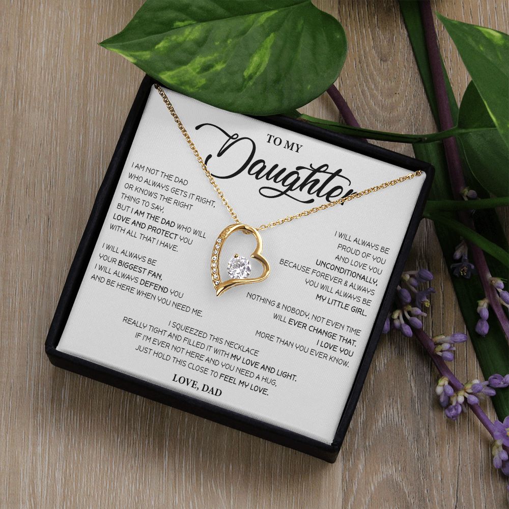500C To My Daughter Necklace, Love Knot Pendant Necklace, Daughter Gift from Dad