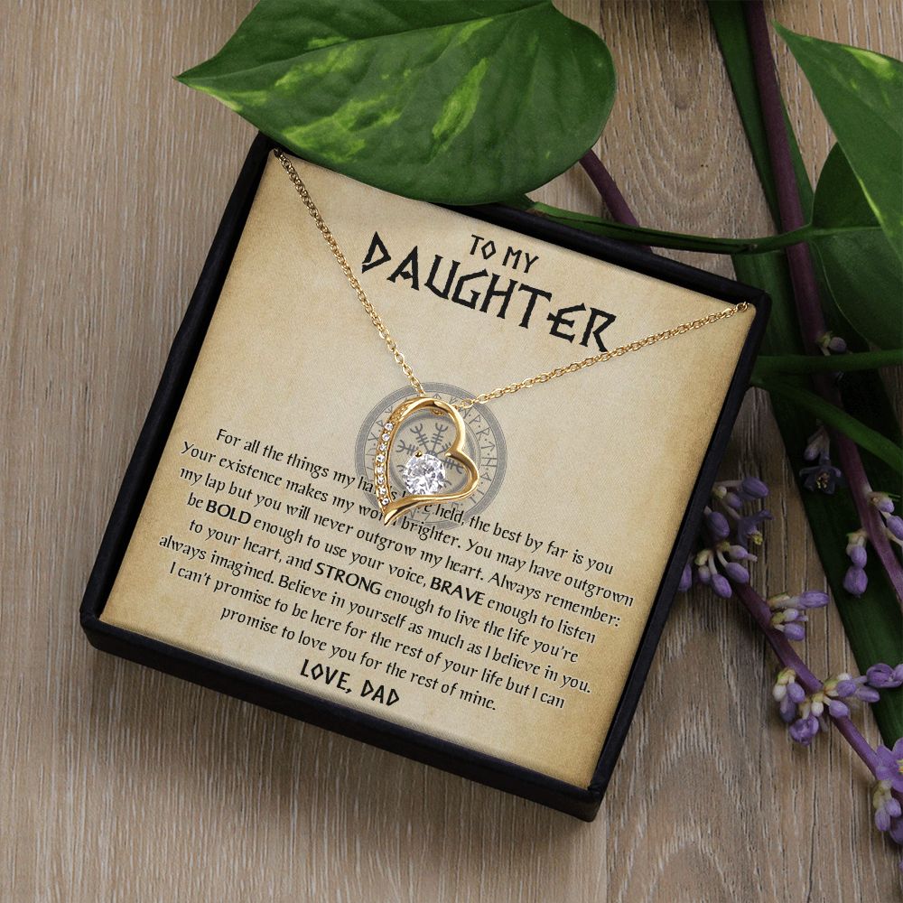 567C To My Daughter Necklace, Viking Daughter Gift from Dad, Birthday Gifts Jewelry
