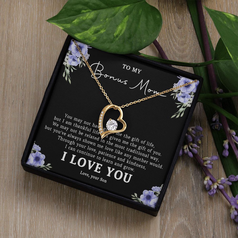523C Step Mom Gift, Bonus Mom Necklace, Stepmom Necklace, Mom Birthday Gift from Son
