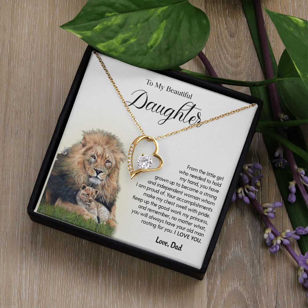 620C To My Daughter Necklace From Dad, Birthday Gift, Father Daughter Gift, Holiday