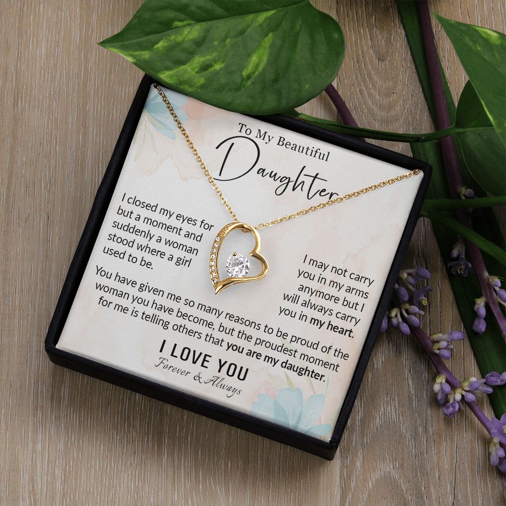 568C To My Daughter Necklace, Love Gift for Daughter from Dad, Daughter Necklace