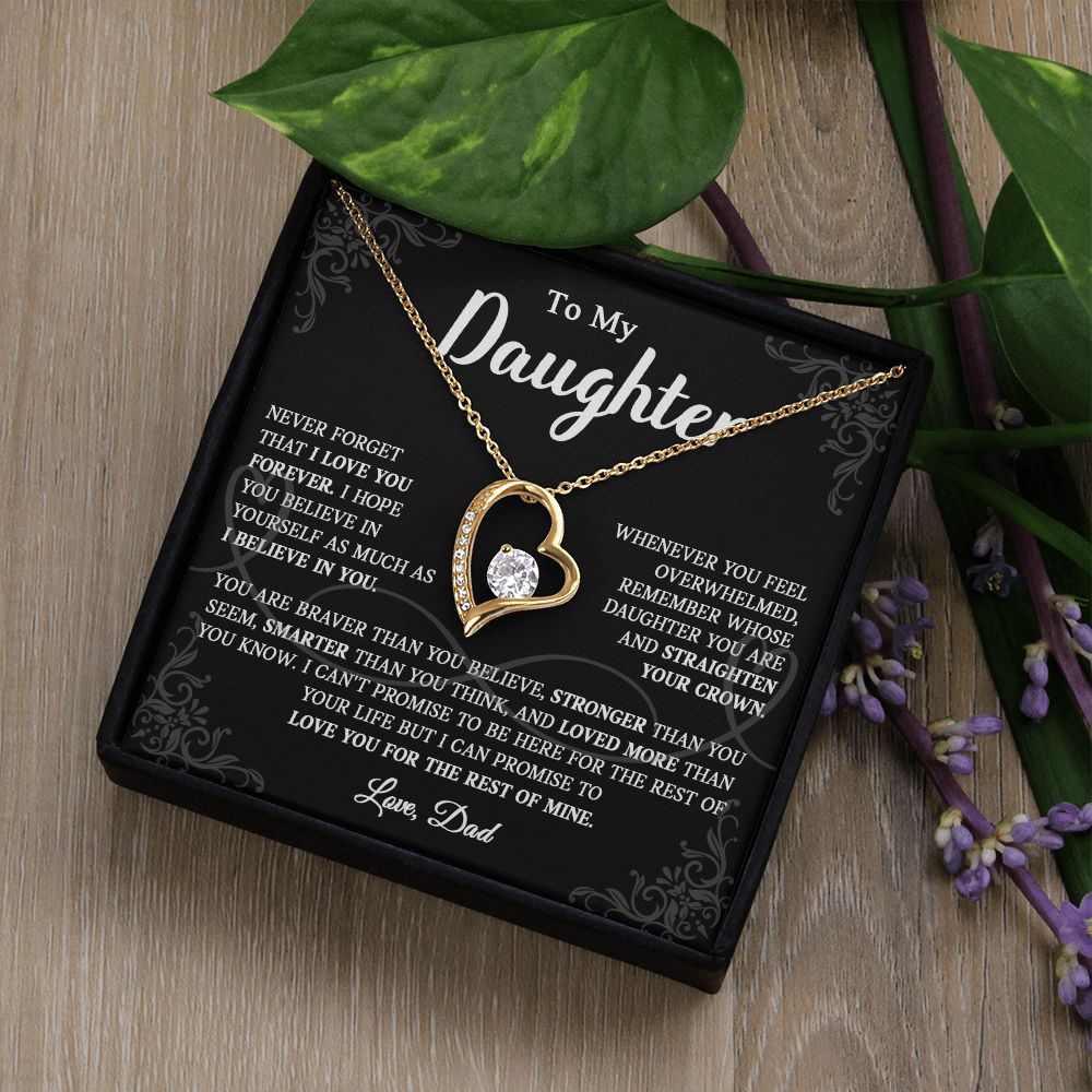 623C To My Daughter Necklace, Christmas Gift For Daughter From Dad, Daughter Necklace