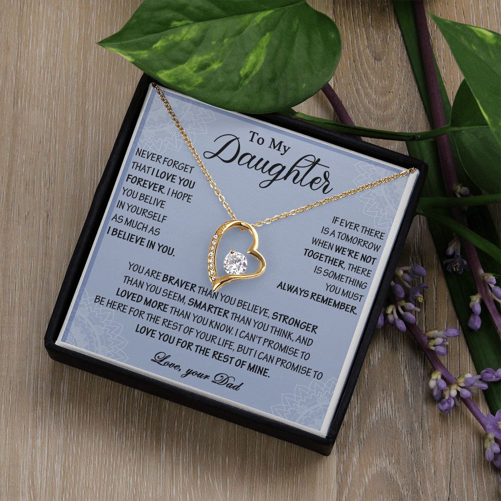 455C To My Daughter Necklace, Daughter Father Necklace, Daughter Gift From Dad