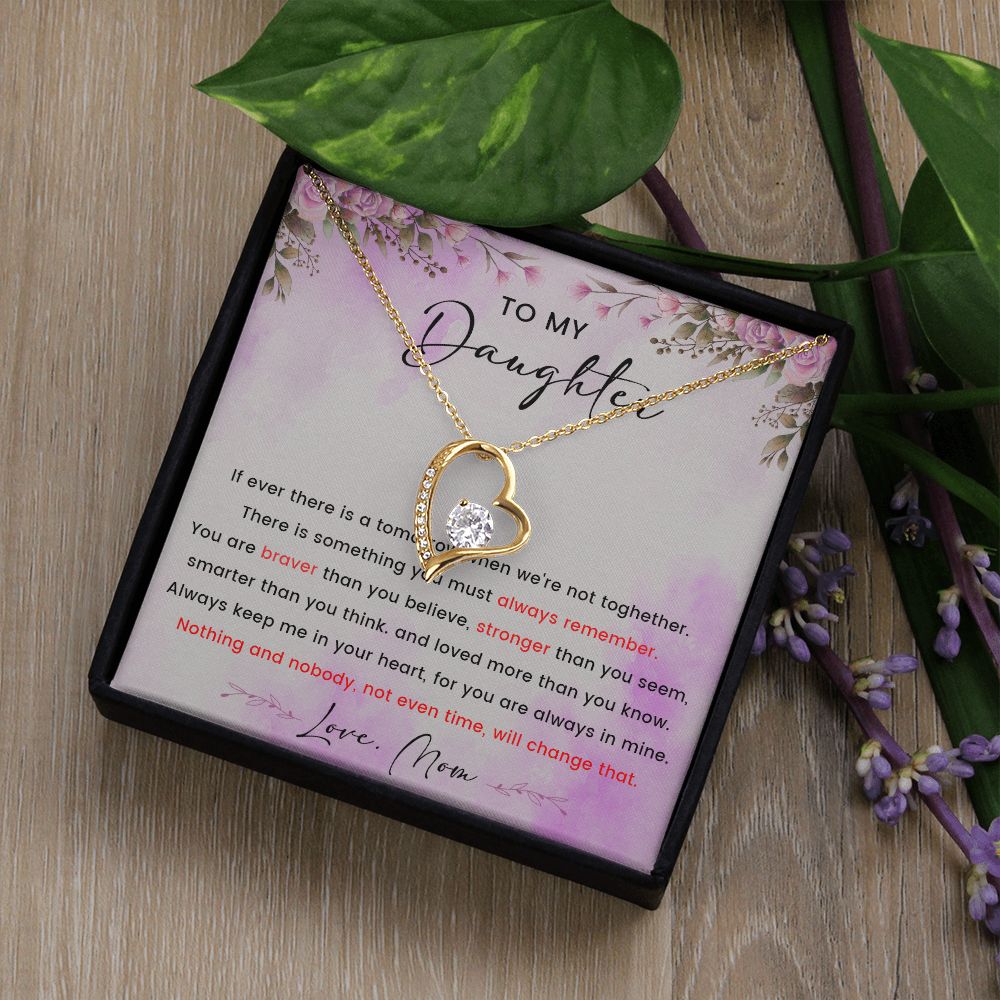 58C To My Daughter Necklace, Love Knot Necklace, Daughter Necklace From Mom