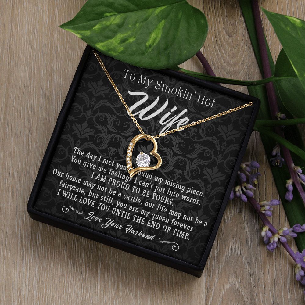 95C To My Smokin Hot Wife Necklace, Anniversary Birthday Gift for Wife From Husband