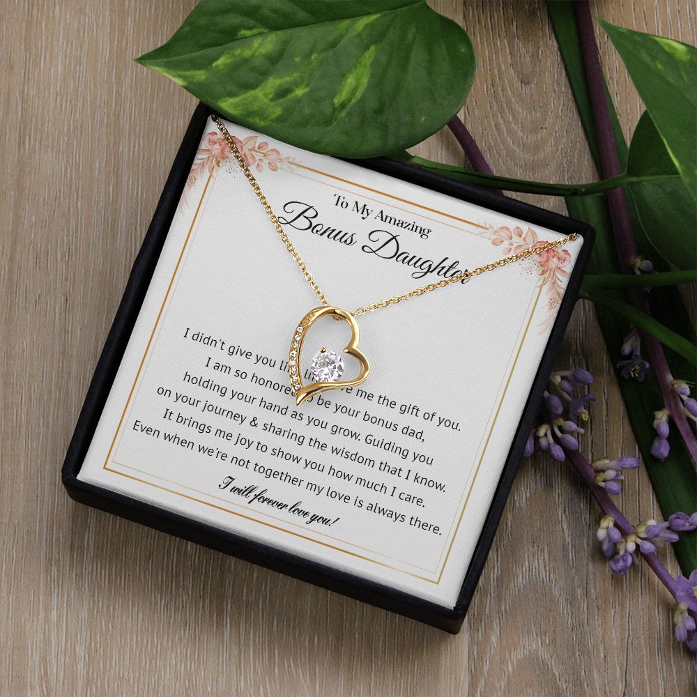 578C To My Bonus Daughter Necklace, Gift For Daughter Necklace, Bonus Daughter Gifts