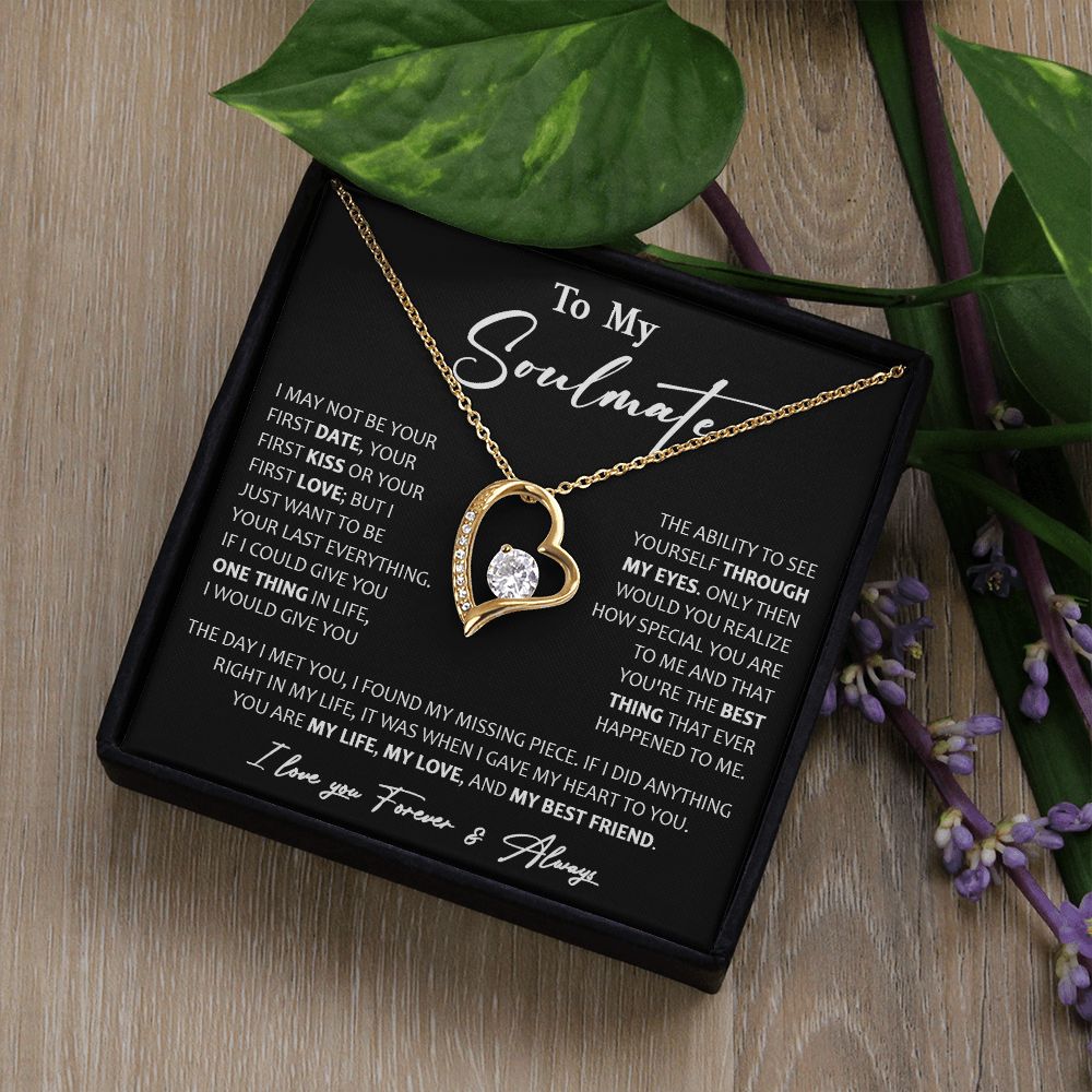 460c To My Soulmate Necklace, Christmas, Valentine Gift For Her, Gift For Soulmate
