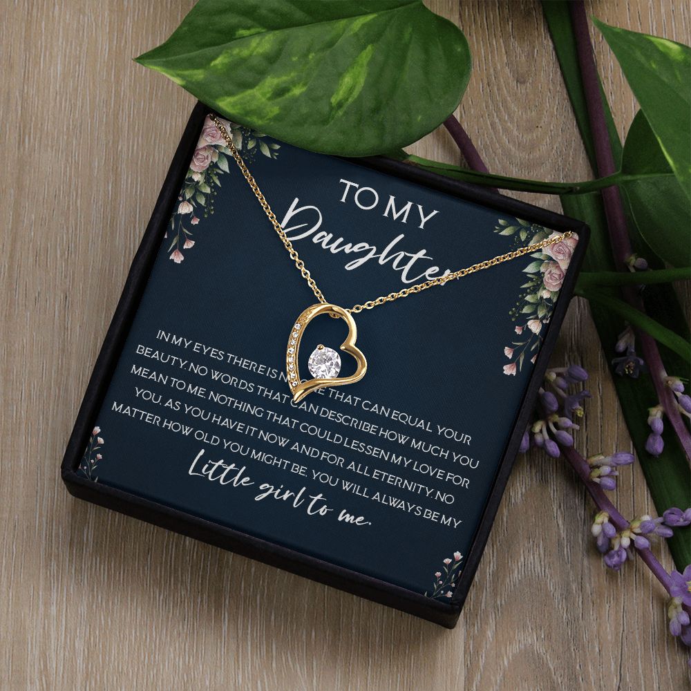 35C To My Daughter Necklace Gift Birthday, Little Girl To Me, Necklace Daughter