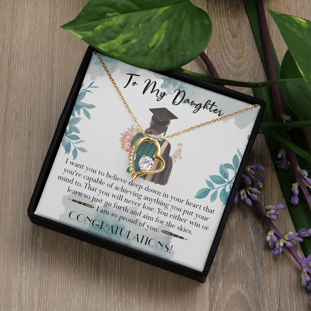 405C To My Daughter Necklace, Congratulations Gift 2022, Graduation Necklace Daughter