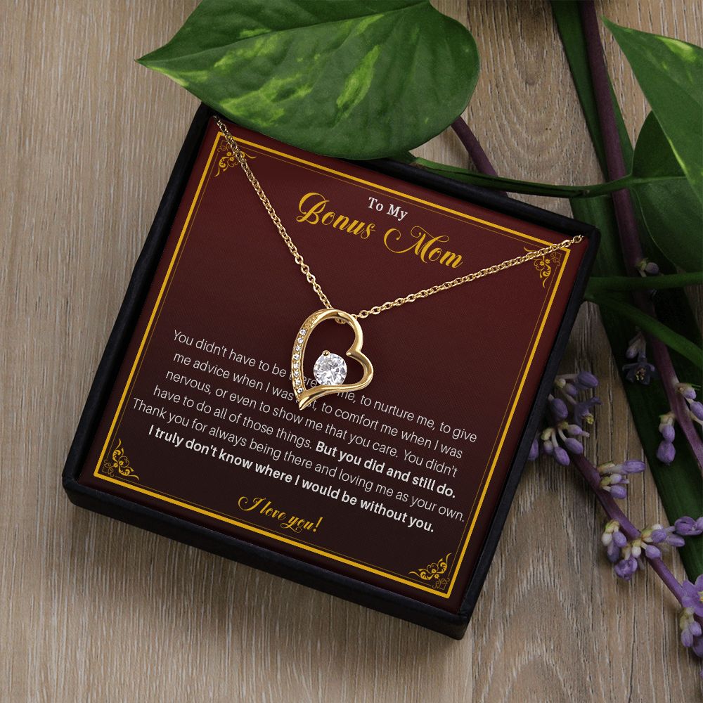 540C Necklace for Bonus Mom from Daughter / Son, Step Mom Gift, To My Bonus Mom Gifts