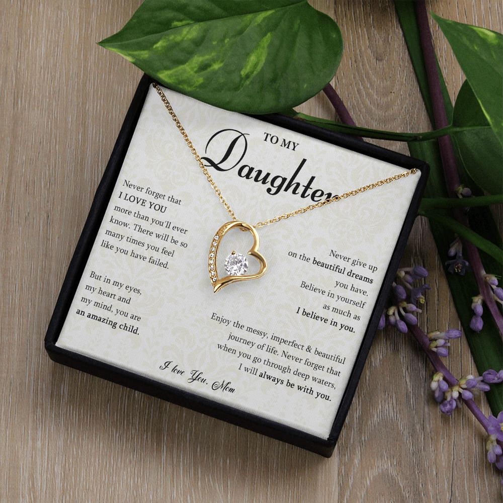 529C Gift for Daughter from Mom, To My Daughter Necklace, Daughter Birthday Gift