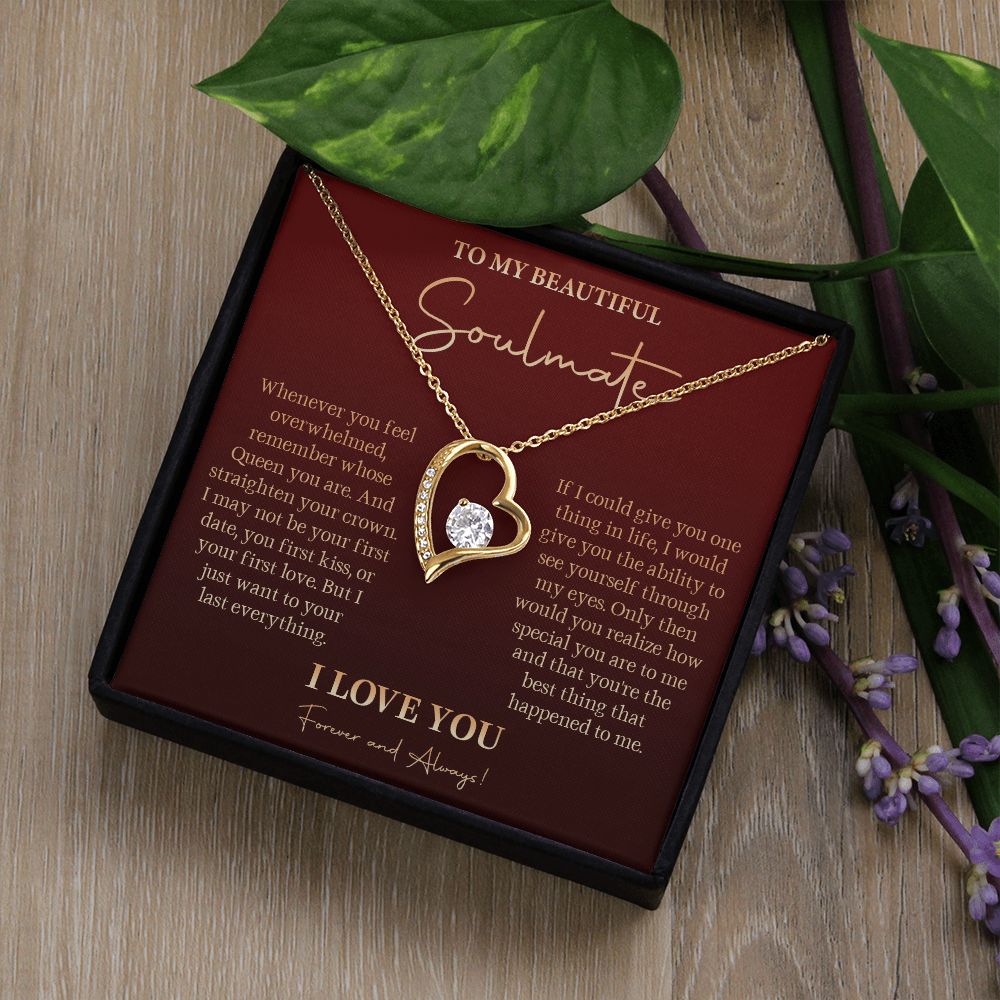 581C To My Soulmate Necklace, Gift For Girlfriend Wife, Birthday Gift, Love Necklace