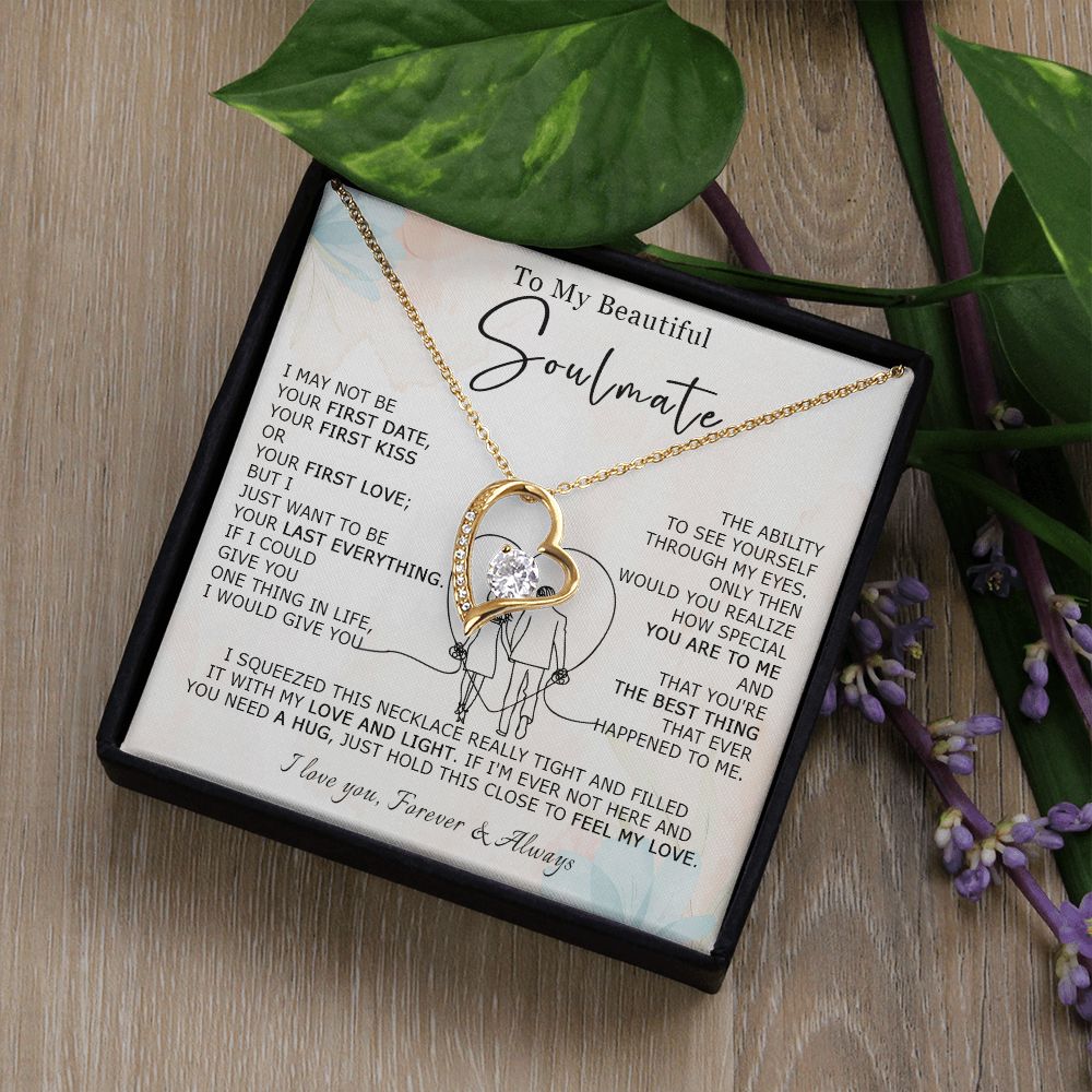 584C To My Soulmate Necklace, Wife Necklace, Girlfriend Necklace, Love Necklace Gifts