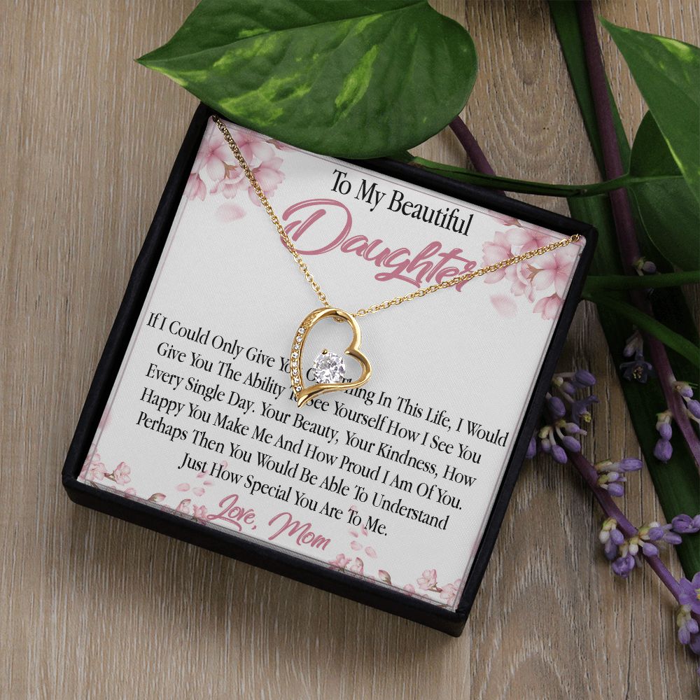 27C To My Daughter From Mom Necklace, Holiday, Birthday Gift To Daughter From Mom