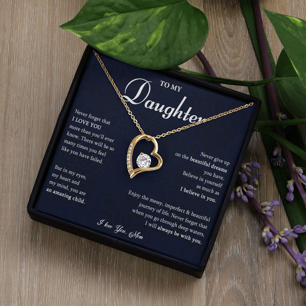 531C To My Daughter Necklace, Gift for Daughter from Mom, Daughter Love Necklace Gift