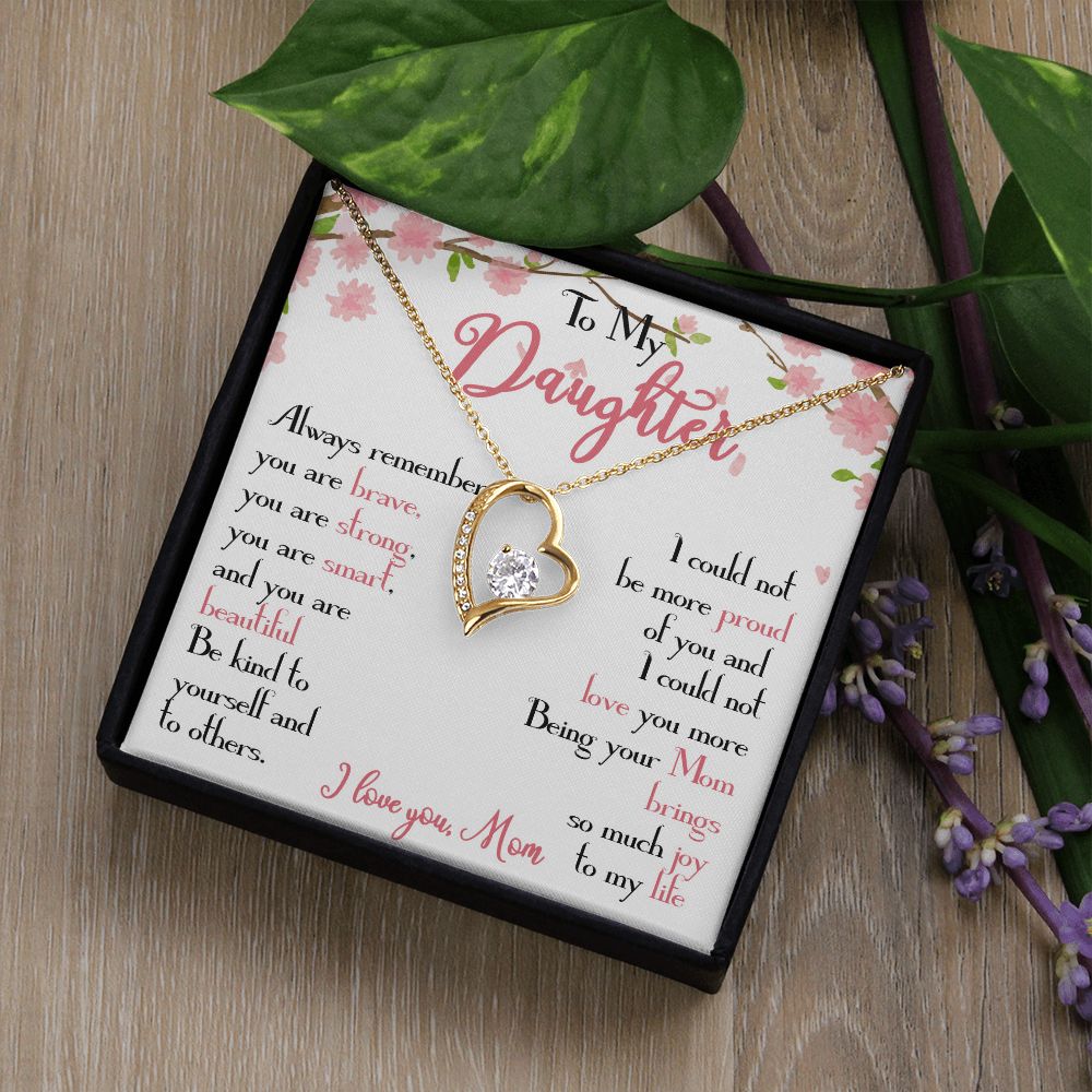28C To My Daughter Necklace, Daughter Mother Necklace, Daughter Gift from Mom