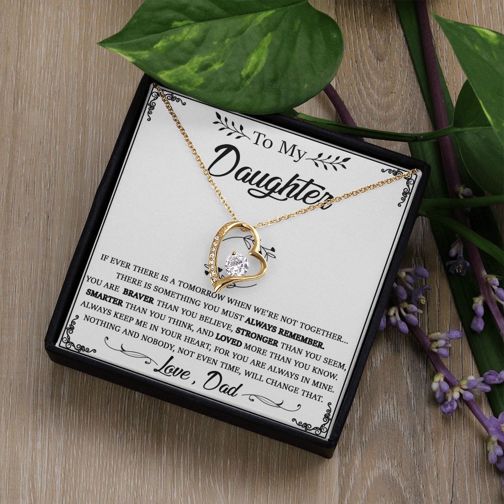 114C Daughter Necklace From Dad, To My Daughter Necklace, Christmas Birthday Gifts