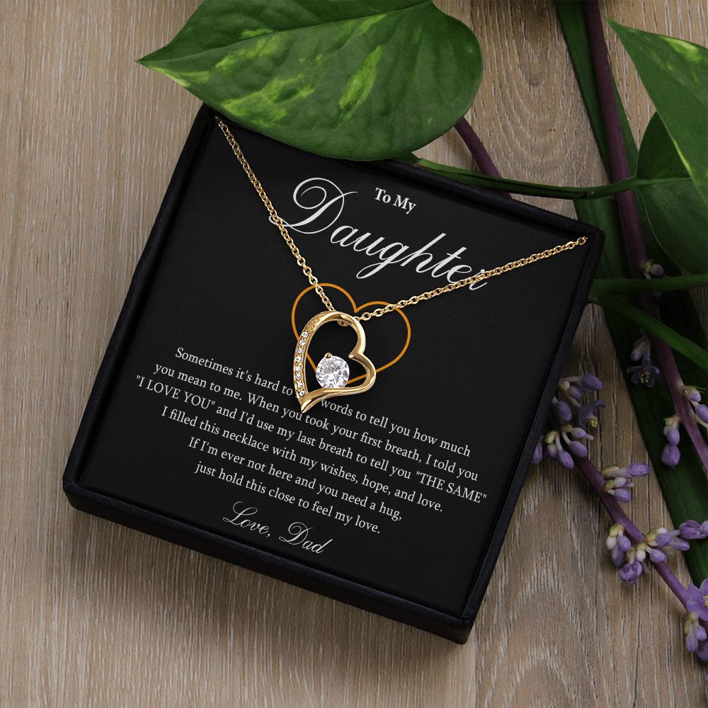 569C To My Daughter Necklace, Gift For Daughter From Dad, Daughter Father Necklace