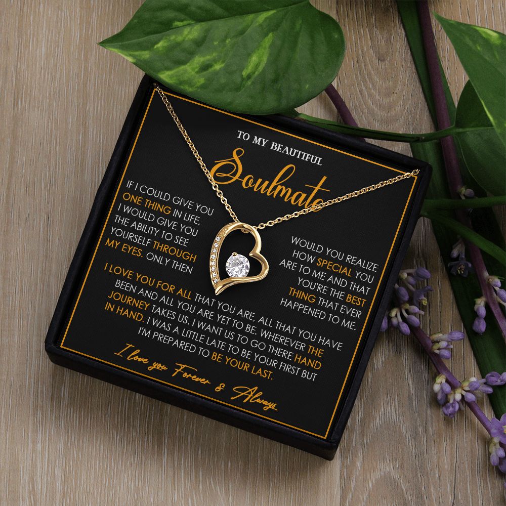 459C To My Soulmate Necklace, Gift For Wife Girlfriend From Husband, Xmas, Birth Gift