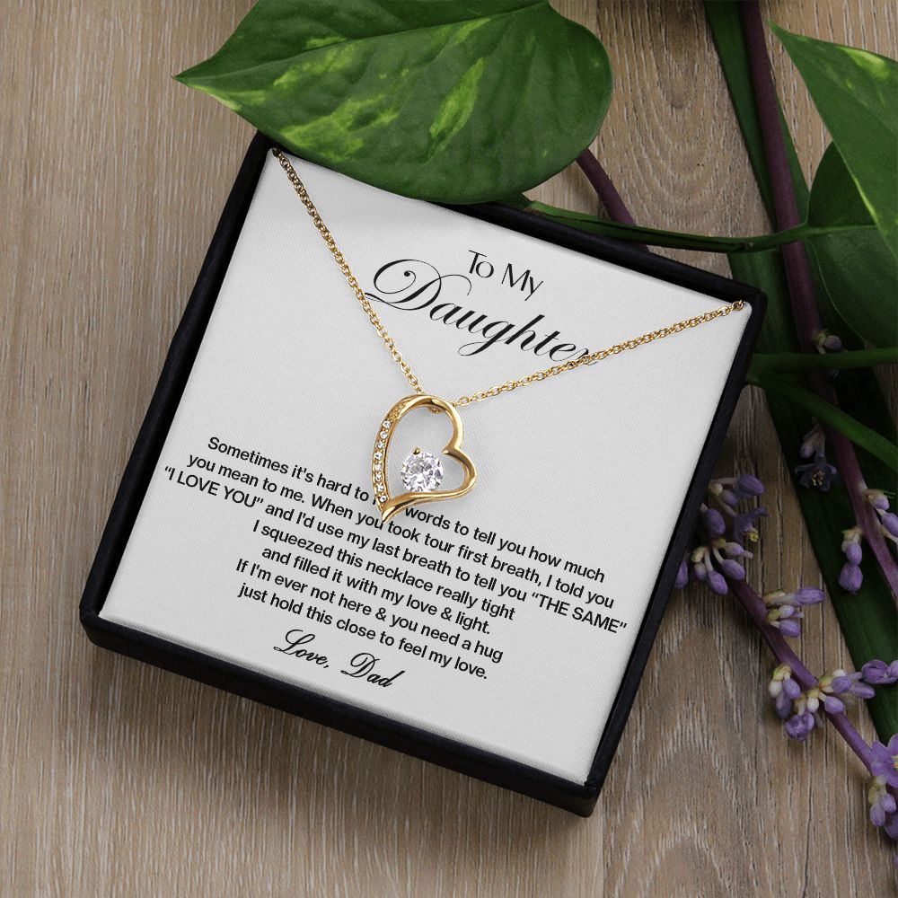 453C To My Daughter Necklace,Xmas Gift For Daughter From Dad,Daughter Father Necklace