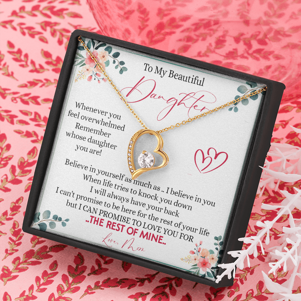 149C Necklace To My Beautiful Daughter, Daughter Birthday Gift from Mom, I Love You