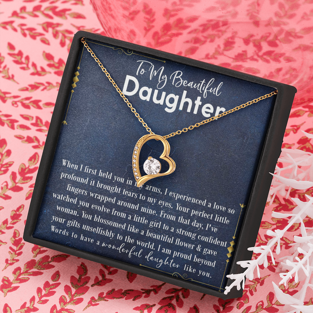 9C To My Beautiful Daughter Love Gift Luxury Alluring Beauty Necklace For Daughter
