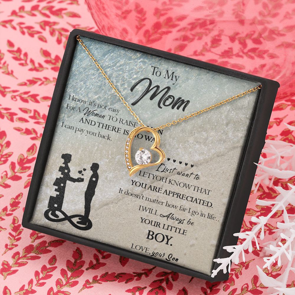 129C Necklace To My Mom, Gift for Mom from Son, Birthday Gift, Mother Necklace Gift