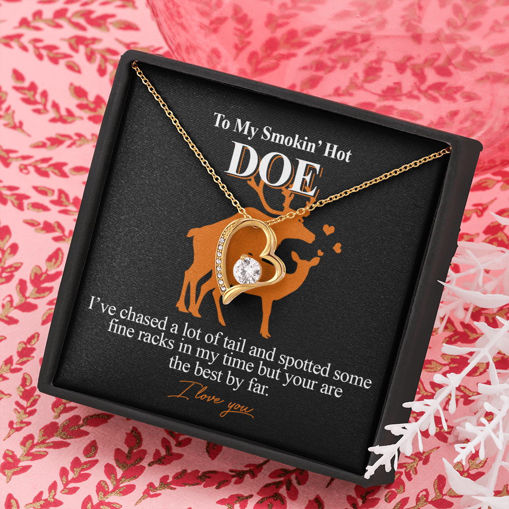 My Smokin' Hot Doe I Love You Heart Necklace Anniversary Xmas Gift for Her 485