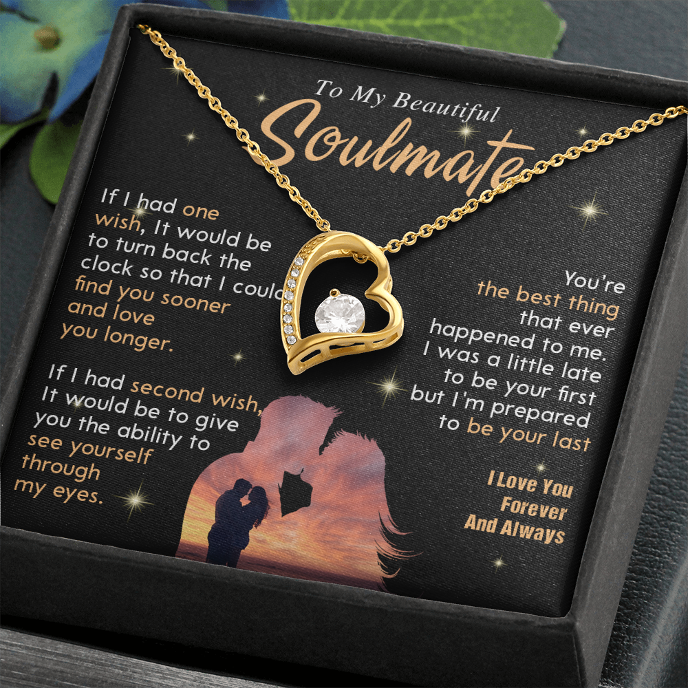 N352C To My Soulmate Necklace, Gift For Wife Girlfriend From Husband, Valentines Day