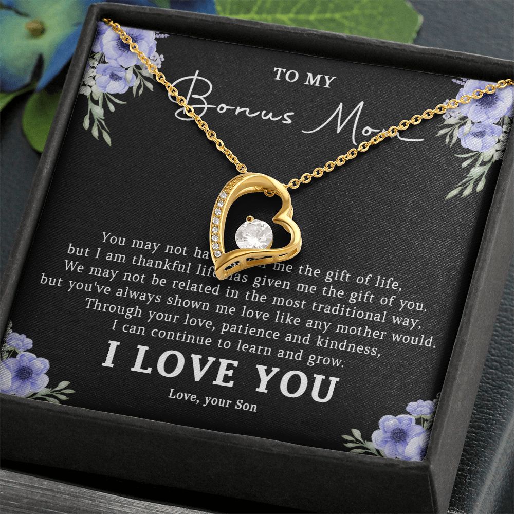 523C Step Mom Gift, Bonus Mom Necklace, Stepmom Necklace, Mom Birthday Gift from Son